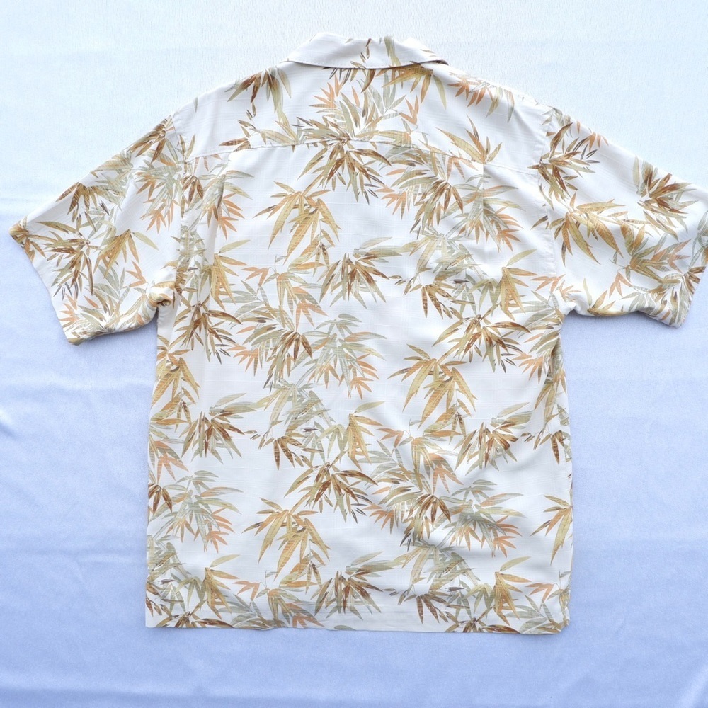 Tommy Bahama Camp Shirt Mens Large Button Up Short Sleeve Floral Tropical Silk - Picture 10 of 16